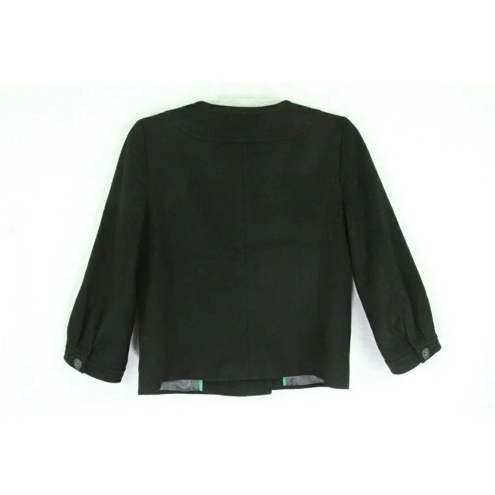 J. Crew Womens Coat Pippa Pea Coat Black 2 - Picture 4 of 6